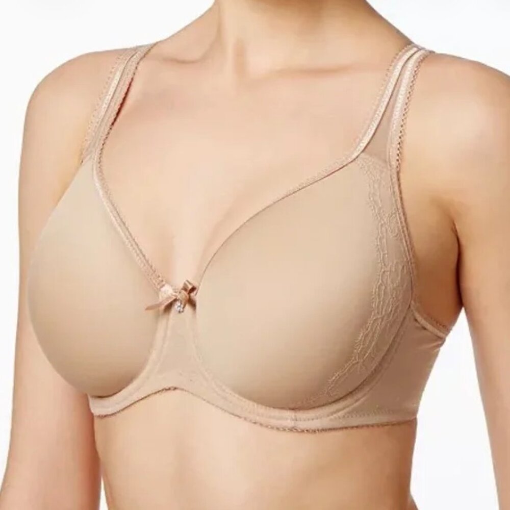 Wacoal 36D Nude Retro Chic Seamless Underwire Contour Bra Style 853186 - Picture 2 of 11